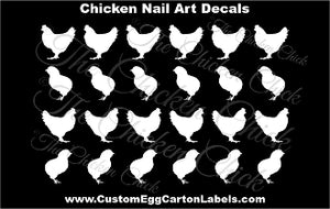 Nail Art Decals, Chickens & Chicks