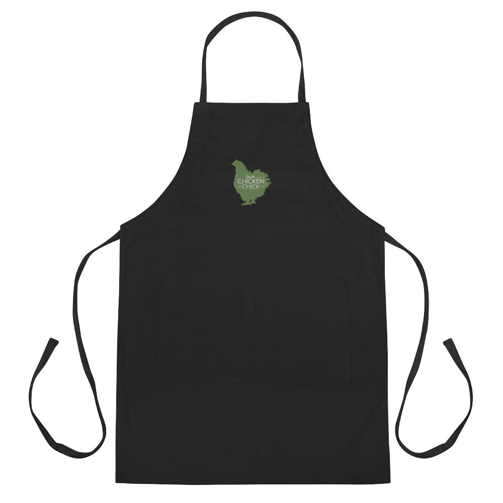 Team Chicken Chick Embroidered Apron - Green Logo