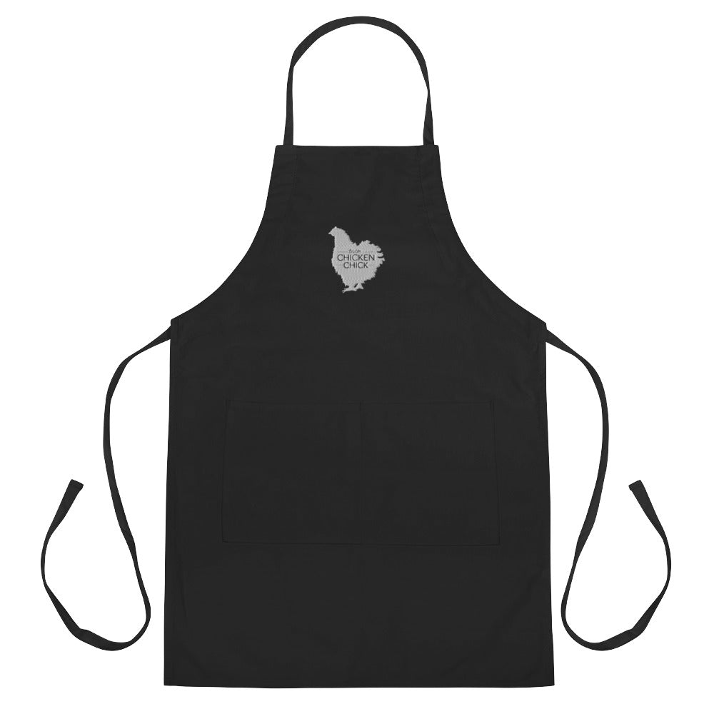 Team Chicken Chick Embroidered Apron - White Logo