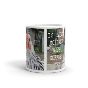 "I Survive Mondays with Coffee." - Mug